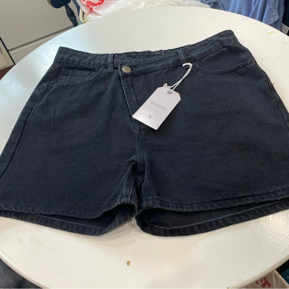 Flying Angel High Rise Premium  Dark Jean Shorts for Women